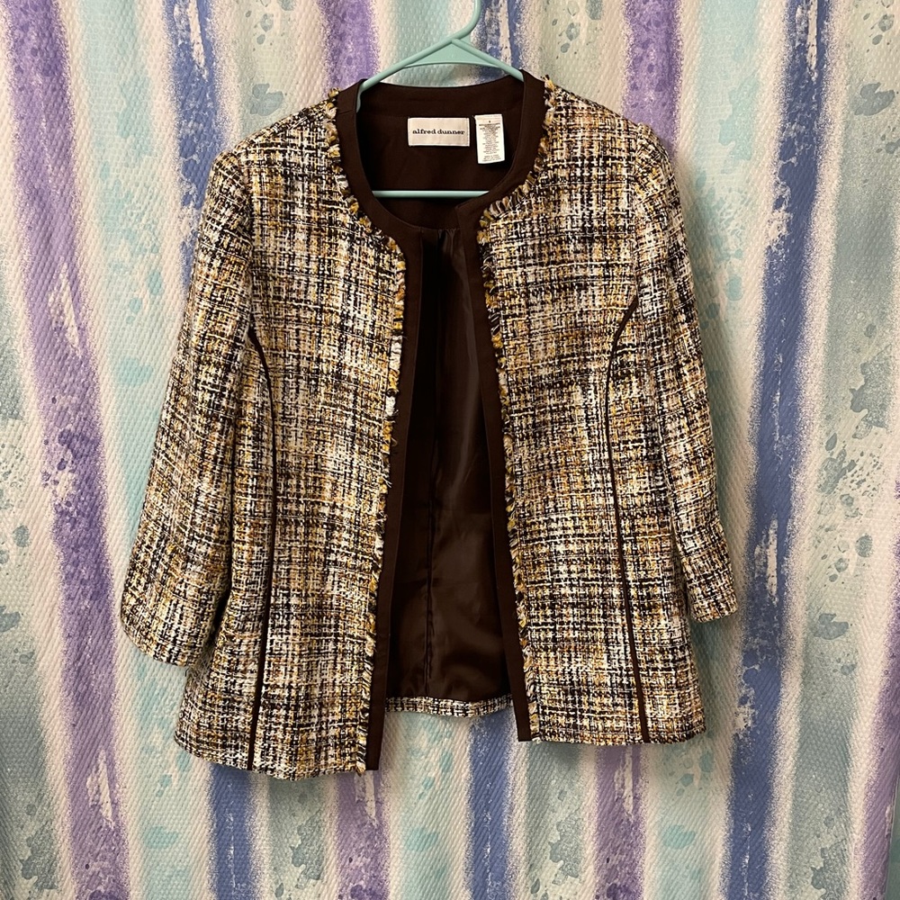 Alfred Dunner Tweed blazer size 8